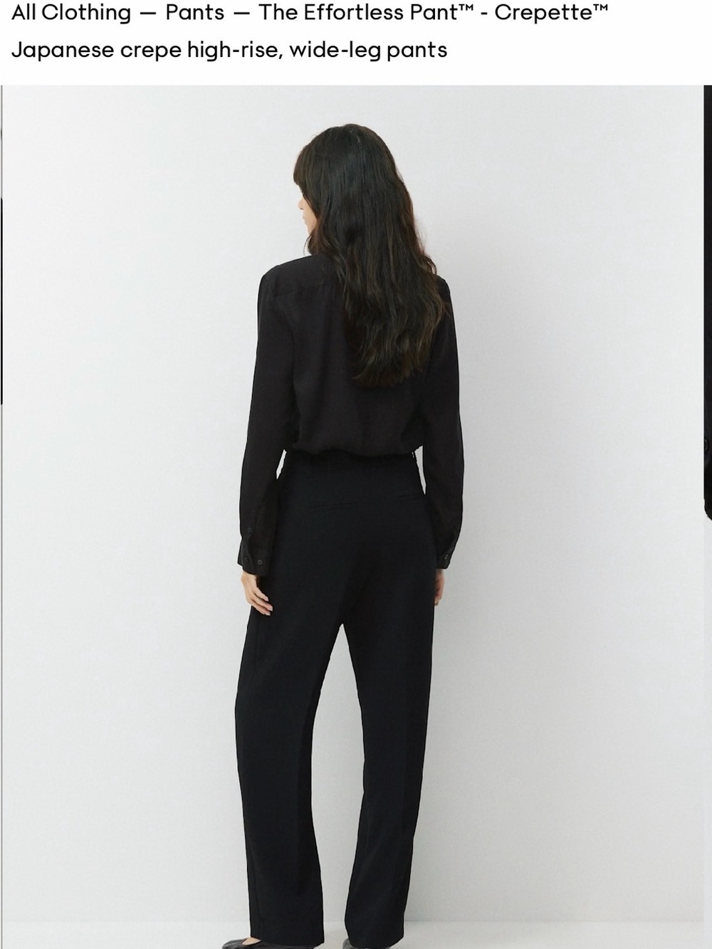 Aritzia Effortless Black High-Rise Trousers - A closet staple